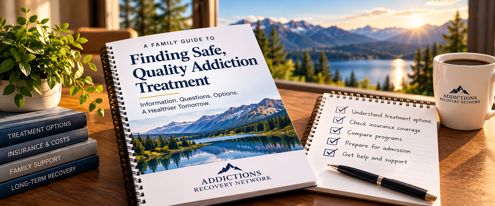 Addiction treatment family guide with planning checklist